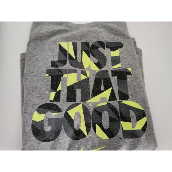 Nike T-Shirt The Nike Tee Boys Size S Athletic Cut Gray Graphic Print Pullover - Picture 11 of 11